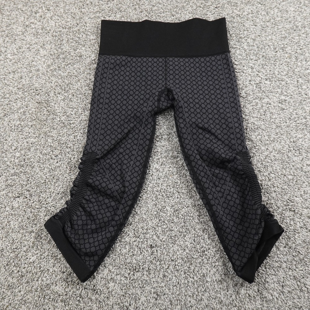 Lululemon Leggings Womens S Gray Pull On Compression Gym Tight Yoga Pants Crop